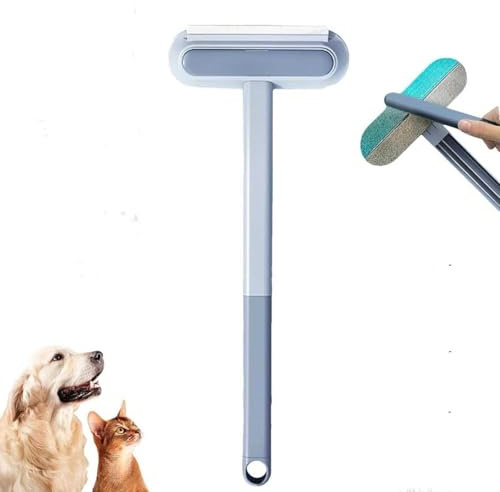 Lot de épilateurs multifonctions pour poils d'animaux - Manche long 3 en 1 - Réutilisable et lavable - Pour chats et chiens, meubles, vêtements, tapis, voiture, extérieur - Poils d'animaux
