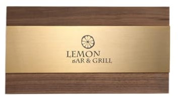 Targa personalizzata in legno per porta – Targa personalizzata per ufficio o studio domestico – Targhetta con nome o numero civico per affari, ingresso o uso a parete