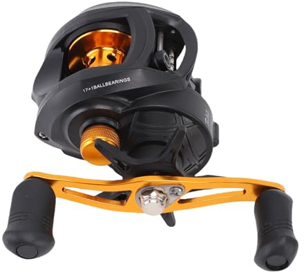 CHICIRIS Baitcasting -Rolle, Magnetbremse mit Aluminiumlegierung, Glatte Lange Gussfischerei für Salzwasser -Süßwasser mit Magnetbremssystem mit 12 Ebenen