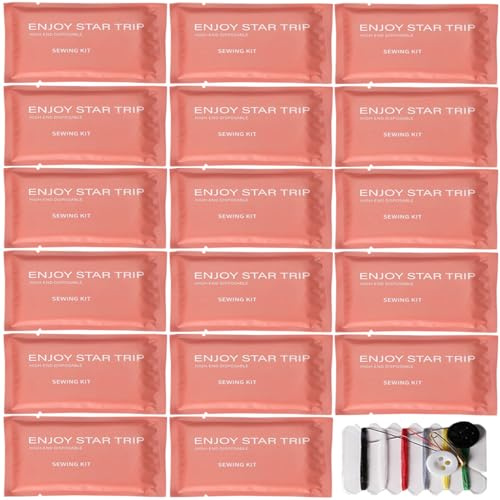 30Pack Portable Travel Quick Repair Emergency Sewing Kit Individually Wrapped; Disposable Sewing Set with Needles Button Threads Safety Pin; Sewing Repairing Set for Hotel,Camping and Travel Use