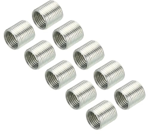 TOP-VIGOR 10 Pack M12 to M10 Reducing Nuts, Carbon Steel Threaded Sleeve Adapters, 12mm Long for Lamp Pipe Repair & Thread Conversion