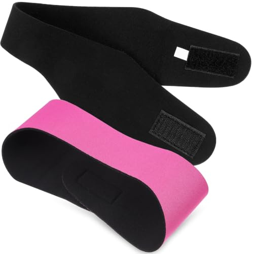 HOODANCOS 2 Pièces Bandeau de Natation pour Garçon et Filles en Néoprène Réutilisable Protection Oreille Empêchant l'eau D'entrer, pour Yoga et Ballet