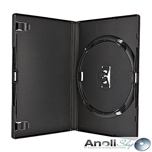 Amaray Set of 25 DVD Cases Single Disc 14 mm Black