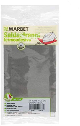 Marbet MB120 – 010 | algodón onestopdiy. com – Tejido | | para planchar 40 x 15 cm | gris