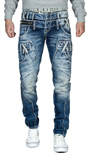 Cipo & Baxx Jeans da Uomo CD466-bans Blu W34/L32