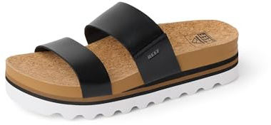 REEF Cushion Vista Hi Women's Sandals Black - 7 Medium