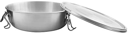 Tatonka Food Bowl 1,0 L - Essensbehälter/Schüssel aus Edelstahl - Mit Deckel, Clip-Verschlüssen und 1 Liter Volumen