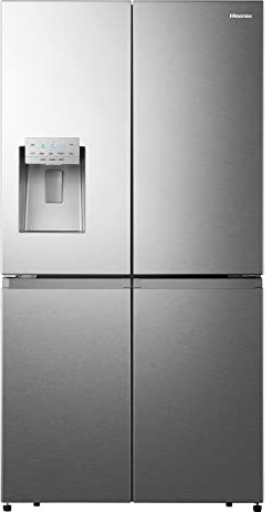 Hisense RQ760N4AIF Freestanding Cross Door Fridge Freezer, Grey