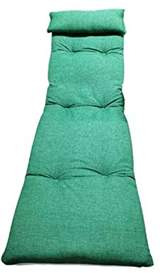 Genérico Cojín para tumbonas. Medidas 180 x 50 x 8 cm. Colchoneta para Silla y Tumbona de Playa, Piscina, jardín (Liso Verde)