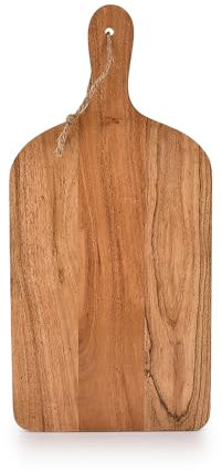 Samhita Taglieri in legno di acacia con manico per cucina, formaggio e cibo, taglieri per salumi