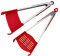 Spatula Tongs, 2 in 1 Spatula and Tongs, Simply Flip, Simply Flip Spatula and Tongs,Clever Spatula Tongs Safe Grabs Food,Kitchen Cooking Tools Christmas Gifts (Red+Red)