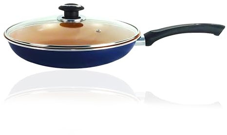 Homatz Induction Frying Pan, Aluminium, Heat Resistant Handles, All Hobs Compatible Frying Pan Nonstick Pan for Professional & Home Cooking (Orange, 30cm)