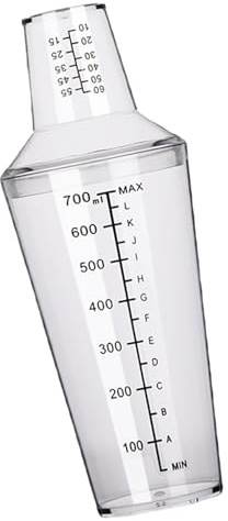 Cocktailshaker, 700 Ml Stor Kapacitet Transparent Handdrinkmixer Boba Tea Shaker Cup med Våg Plast Martini Shaker för Hembarer Milk Tea Shop