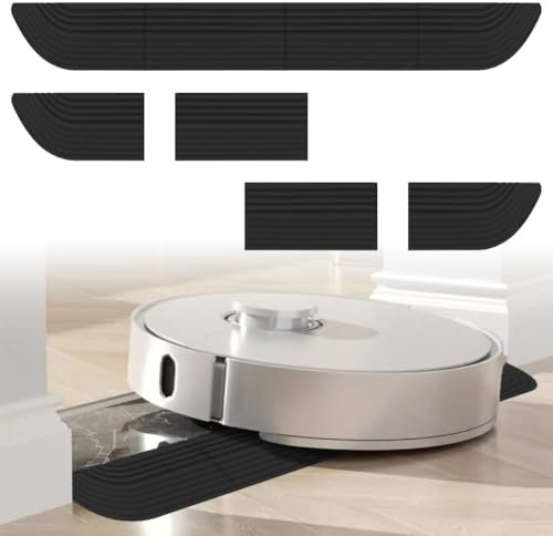 EUBSWA - Rampa universale per soglia da porta, 68 x 5 cm, in sedia a rotelle e bagno, per robot aspirapolvere, colore nero