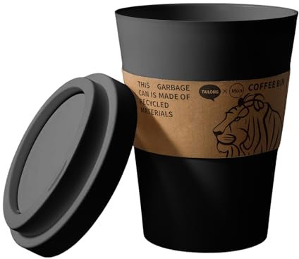 Celuicion Cestino per rifiuti Design Tazza per caffè con coperchio ribaltabile | Coperchio ribaltabile contenitore per ufficio, camera da bagno esterno