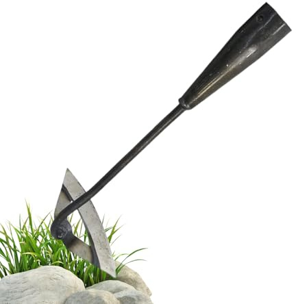 Fierudeng Azadas de jardín, Herramientas manuales de malezas de jardinería, manual de lanzamiento de tierra, herramienta de aflojamiento para campo abierto, parterres, césped, plántulas