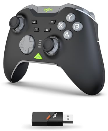 PXN P5 Wireless Gaming Controller – Hall Effect Joysticks & Triggers, 1000Hz Polling, 4 Macro Buttons, 2.4G/BT/SW, Turbo, App – For PC, Steam Deck, Switch/Switch 2, Android & iOS