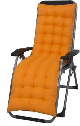 Kissen für Sonnenliege mit hoher Rückenlehne, Ersatz für Schaukelstühle, Liegestühle, Liegestühle, 53 x 170 x 13 cm, perfekt für Strand und Garten, Gelb