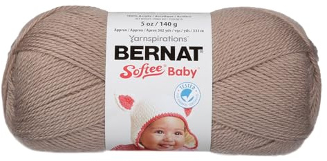 Bernat Softee Baby Yarn, 5 oz, Little Mouse, 1 Ball