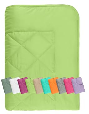 npluseins Couette légère été 155 x 220 - Couverture d'été pour Dormir au Frais - idéale pour Le Camping, Le Jardin et Les invités - 1180.1542, Pomme