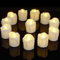 PChero LED Teelichter mit 6 Stunden Timer, 12er Set Elektrische Flammenlose LED Kerzen Flackernde Flamme mit Batterie und Timerfunktion für Halloween Weihnachten Silvester Party Zimmer Kürbis Deko