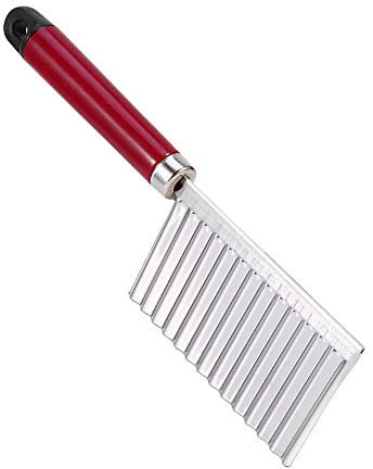 Cikonielf Couteau Ondulé Pomme de Terre Couteau à Bords Ondulés Multifonction en Acier Inoxydable Coupe de Fruits Outil de Cuisson Légume Pomme de Terre Ondulé Hachoir Couteau Outil de Coupe