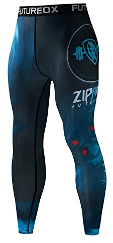 Blingko Collant De Running Homme Sport Noir Longue Legging Fitness Pantalon de Compression Séchage Rapide Baselayer Tight Respirant Base Layer pour Entraînement Jogging Cyclisme Course