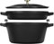 STAUB La Cocotte Kochtopfset, 2-tlg rund Gusseisen Schwarz Kochtopf Topf