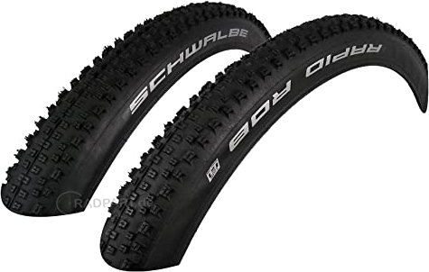 Schwalbe Rapid Rob 2x Drahtreifen 26x2.25 Schwarz K-Guard Karkasse 50 EPI HS425 Profil CrossCountry MTB