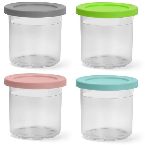 Eisbehälter für Speiseeis Eiscreme Behälter für Ninja Creami, Creami Behälter für Eismaschine/Ice Cream Maker, Eisbehälter für Speiseeis mit Deckel Kompatibel mit Ninja Eismaschine Zubehör