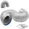 Brogachy Abluftschlauch Ø 125mm, Aluminium Flexschlauch Länge 3M, Lüftungsschlauch, Alu-Folienschlauch, für Abluftventilator, Badezimmer, Küche, Hydroponik,Rohrventilator