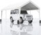 VEVOR Zeltgarage 3 x 6 x 2,8 m Garagenzelt aus 180 g/m² doppelseitig beschichtetes PE und verzinktes Stahlrohr Lagerzelt Carport 38 mm Säulendurchmesser Gerätezelt für 2–3 Erwachsene Weiß