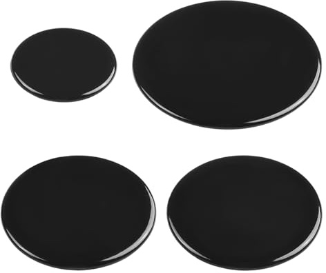 Gas Stove Burner Cap Set of 4 Pack 55mm 75mm 100mm Gas Stove Burner Covers Cooker Hat Set Range Burner Cap for SABAF Gas Stove(Flat)