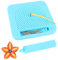 Quilling Strick Brett, Quilling Brett mit Stift, Quilling-Werkzeug, Quilling Tool, mit Edelstahl Pins Storage Draw, 20 Nadeln für Quilling Papierstreifen DIY 3D Quilling Kunstwerke (Blau)