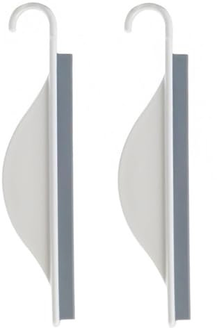 OUDQFCJ 2 Pieza Limpiacristales Ducha Escobilla de Goma Rasqueta,Silicona Multiusos para Ventana Espejo Piso Cristal Puerta de Ducha Parabrisas de Coche Rasurador de Ventana Resistente