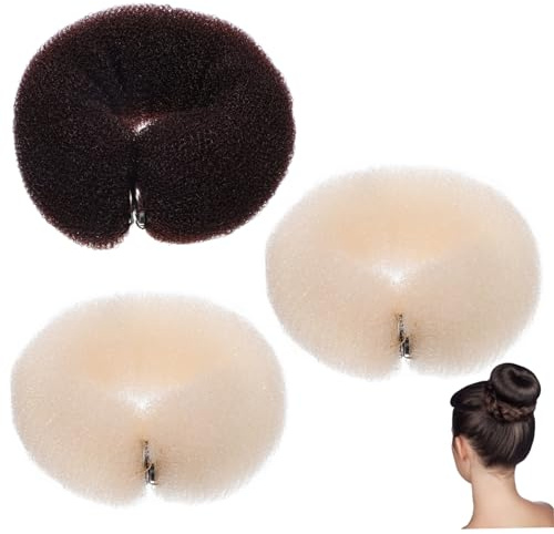Mipcase Bigoudis en Nylon Boucle en Cuivre Design Long et Flexible pour Chignon Lot de 3 Accessoires Confortables Couleur Aléatoire pour Coiffure de Femmes et Filles