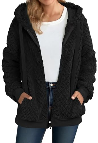 Veste Polaire Femme Velours Pull Oversize Chaude Hiver Sport Automne Sweat a Capuche De Manteau Chaud Manteaux Grande Taille Gilet Chic Et Elegant Vetement Blouson Parka Mi Saison Matelassée Zippée,XL