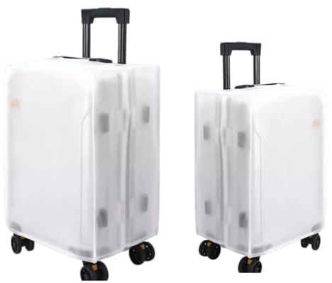 2 stycken bagageskydd, bagageskydd, transparent PVC vattentätt resväskeskydd, vattentätt bagageskydd, dammtätt reptåligt skyddsfodral (60 cm och 28 tum)