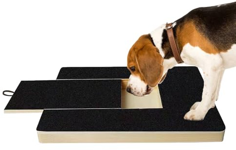 Matoebyr Griffoir pour Chien avec Boîte À Goûter, Planche À Gratter avec Boîte À Friandises, pour Le Soin des Griffes De Votre Chien, pour Les Types De Chiens (36 X 5 X 25cm)