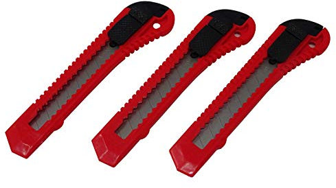 SBS Cuttermesser | 100 Stück | Teppichmesser für 18mm Abbrechklingen | Für Kartons, Bastelarbeiten und Hobby