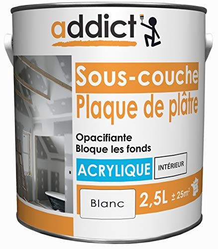 ADDICT 3661521115115 sous-Couche Acrylique en Phase aqueuse, Super opacifiante pour intérieur Peinture, Blanc