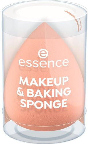 essence MAKEUP AND BAKING SPONGE, Make-up Schwämmchen, Weiss, Nanopartikel frei, 1er Pack (1pcs)