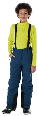 killtec Garçon Ksw 79 Bys Pnts Pantalon Fonctionnel/Pantalon De Ski avec Bavette Amovible, Pare-Neige Et Protection des Bords, Dark Ocean, 176 EU