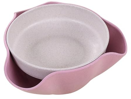 Rowcay Double Layer Snack Bowl, Pistachio Bowl with Seeds Shell Storage,For Pistachios, Peanuts, Edamame, Cherries, Nuts,(Pink)