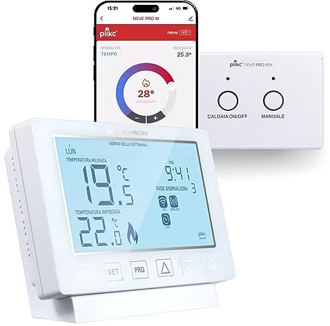 plikc - Termostato Digital WiFi de Doble Banda Compatible con Alexa - (Nieve Pro RFW)
