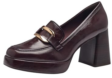 Tamaris Damen Trotteur Blockabsatz bequem; Merlot, EU 37