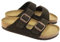 BIRKENSTOCK | Arizona | Mocca-Braun | Veloursleder | Weite: Normal | 1027077 | Herren Pantoletten
