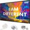 High Gain Projector Screen, ZWI-100 Fixed Frame and Wall Mounted, High Brightness 2.6X Gain and High Contrast 30% ALR