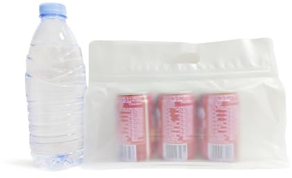 15Pack Frosted Translucency Plastic Flat Bottom Organization Storage Bag with Carry Handle for Holding Goods,Sealing Zipper Packaging Food Containers Convenient Sort and Store,Portable Outing(9.45x6.7