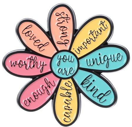Ymapinc Funny Pin Badges for Lanyards, Mental Health Pin Badge, Flower Enamel Pins, Women's Brooches & Pins, Enamel Badges, Cute Badge for Lanyard, Clothes, Bags & Backpacks